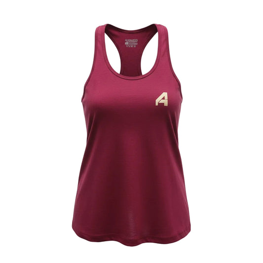 A4 Athletics Women’s Racerback Tank Top – Gold Logo Edition